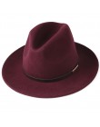 FURTALK kapelusz Fedora dla kobiet mężczyzn 100% włóczka australijska czuł szeroki kapelusz Vintage Jazz kapelusz Fedora para cz