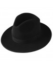 FURTALK kapelusz Fedora dla kobiet mężczyzn 100% włóczka australijska czuł szeroki kapelusz Vintage Jazz kapelusz Fedora para cz