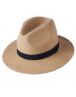 FURTALK kapelusz Fedora dla kobiet mężczyzn 100% włóczka australijska czuł szeroki kapelusz Vintage Jazz kapelusz Fedora para cz