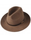FURTALK kapelusz Fedora dla kobiet mężczyzn 100% włóczka australijska czuł szeroki kapelusz Vintage Jazz kapelusz Fedora para cz