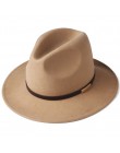 FURTALK kapelusz Fedora dla kobiet mężczyzn 100% włóczka australijska czuł szeroki kapelusz Vintage Jazz kapelusz Fedora para cz