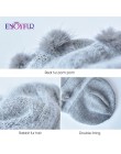 ENJOYFUR Cashmere pompon kobiety czapki zimowe czapki z dzianiny kapelusz kobieta moda pani w średnim wieku czapka dżetów gruba 