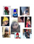 Zimowe ciepłe czapki akrylowe Skullies Hip Hop z miękkiej dzianiny kapelusz czapka damska dla chłopców dziewcząt czapki na zewną