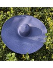 25CM szerokie rondo ponadgabarytowe kapelusze plażowe dla kobiet duży słomkowy kapelusz UV składany parasol przeciwsłoneczny kap