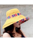 Dwustronny nieregularny wzór kapelusz typu bucket kobiety lato bawełna oddychająca rozrywka kapelusze bob Outdoor Sports Casual 