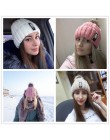 Nowy pompony czapka zimowa dla kobiet moda jednokolorowy ciepły czapki czapki z dzianiny czapka marki gruba czapka damska hurtow