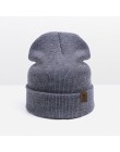 TRUENJOY Casual czapka zimowa czapka beanie mężczyźni kobiety moda Knitting czapka zimowa solidna czapka z czaszkami Hip-hop Uni