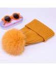 2019 lis naturalny futrzany pompon kapelusz gruby zimowy dla kobiet czapka czapki beanie dzianina kaszmirowa czapki wełniane kob