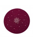 Geebro berety damskie kapelusz moda solidna kolorowa wełna dzianiny berety z dżetów panie francuski artysta Beanie Beret kapelus
