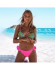 Biquini drukuj 2019 kwiatowy bikini kobiety wzburzyć stroje kąpielowe Feminino dwuczęściowy strój kąpielowy Sexy stroje kąpielow