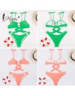 Miyouj Sexy Bandeau Bikini bandażowy strój kąpielowy kobiety stałe stroje kąpielowe 2019 kostiumy kąpielowe pierścionki Bikini S