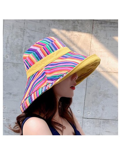 Dwustronny nieregularny wzór kapelusz typu bucket kobiety lato bawełna oddychająca rozrywka kapelusze bob Outdoor Sports Casual 
