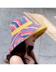 Dwustronny nieregularny wzór kapelusz typu bucket kobiety lato bawełna oddychająca rozrywka kapelusze bob Outdoor Sports Casual 