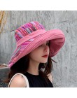 Dwustronny nieregularny wzór kapelusz typu bucket kobiety lato bawełna oddychająca rozrywka kapelusze bob Outdoor Sports Casual 