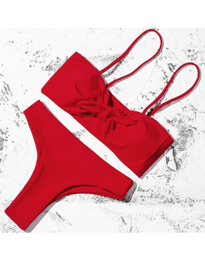 ZTVitality Sexy Push Up Bikini 2020 gorąca wyprzedaż Stałe strój kąpielowy Z Pad Niski stan stroje k pielowe damskie Bow stringi
