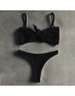 ZTVitality Sexy Push Up Bikini 2020 gorąca wyprzedaż Stałe strój kąpielowy Z Pad Niski stan stroje k pielowe damskie Bow stringi