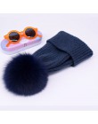 2019 lis naturalny futrzany pompon kapelusz gruby zimowy dla kobiet czapka czapki beanie dzianina kaszmirowa czapki wełniane kob