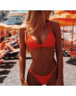 Dwuczęściowy strój kąpielowy dla kobiet bikini na wakacje gładki klasyczny wygodny modny seksowny