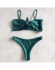 ZTVitality Sexy Push Up Bikini 2020 gorąca wyprzedaż Stałe strój kąpielowy Z Pad Niski stan stroje k pielowe damskie Bow stringi