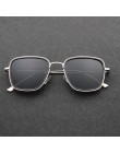 TUZENGYONG 2020 nowy Steampunk okulary moda mężczyzna kobiet marka projektant Vintage kwadratowa rama metalowa okulary UV400 oku