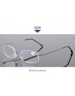 VCKA Rimless okulary do czytania mężczyźni stop tytanu krotnie kobiety kwadratowe okulary Presbyopic bezramowe okulary + 1.0 + 1