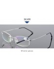 VCKA Rimless okulary do czytania mężczyźni stop tytanu krotnie kobiety kwadratowe okulary Presbyopic bezramowe okulary + 1.0 + 1