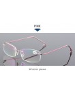 VCKA Rimless okulary do czytania mężczyźni stop tytanu krotnie kobiety kwadratowe okulary Presbyopic bezramowe okulary + 1.0 + 1
