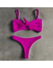 ZTVitality Sexy Push Up Bikini 2020 gorąca wyprzedaż Stałe strój kąpielowy Z Pad Niski stan stroje k pielowe damskie Bow stringi