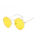 Vintage Classic metalowe okrągłe okulary przeciwsłoneczne damskie małe nowe książę Retro marka czerwone pomarańczowe różowe jasn