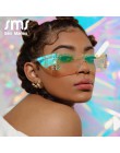 Moda Rimless kwadratowe okulary przeciwsłoneczne damskie 2020 luksusowych marek lustro różowe odcienie okulary mężczyźni Trend o