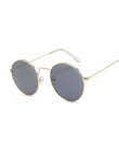 Vintage Classic metalowe okrągłe okulary przeciwsłoneczne damskie małe nowe książę Retro marka czerwone pomarańczowe różowe jasn