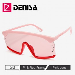 DENISA Fashion ponadgabarytowe okulary przeciwsłoneczne damskie 2019 marka projektant duże oprawki kwadratowe okulary przeciwsło