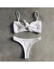 ZTVitality Sexy Push Up Bikini 2020 gorąca wyprzedaż Stałe strój kąpielowy Z Pad Niski stan stroje k pielowe damskie Bow stringi