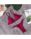 Dwuczęściowy strój kąpielowy dla kobiet bikini na wakacje gładki klasyczny wygodny modny seksowny