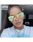 Moda Rimless kwadratowe okulary przeciwsłoneczne damskie 2020 luksusowych marek lustro różowe odcienie okulary mężczyźni Trend o