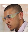 Moda Rimless kwadratowe okulary przeciwsłoneczne damskie 2020 luksusowych marek lustro różowe odcienie okulary mężczyźni Trend o