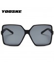 YOOSKE Vintage okulary przeciwsłoneczne Oversize kobiety mężczyźni luksusowa marka czarne brązowe duże oprawki okulary przeciwsł
