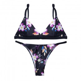 Hirigin Cartoon Pritned seksowne bikini Set kobiety stroje kąpielowe 2019 nowy Push Up wyściełana Biquini strój kąpielowy strój 