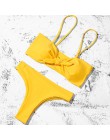 ZTVitality Sexy Push Up Bikini 2020 gorąca wyprzedaż Stałe strój kąpielowy Z Pad Niski stan stroje k pielowe damskie Bow stringi