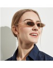 YOOSKE Vintage prostokąt okulary przeciwsłoneczne damskie kocie oko projektant panie mała ramka czarne czerwone okulary przeciws