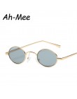 Retro małe owalne okulary przeciwsłoneczne dla kobiet Unisex metalowa rama 2020 Vintage marka projektant soczewki kolorowe okula