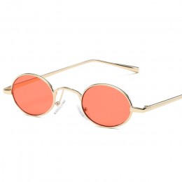 Retro małe owalne okulary przeciwsłoneczne dla kobiet Unisex metalowa rama 2020 Vintage marka projektant soczewki kolorowe okula