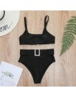 Peachtan wysokiej talii kostium kąpielowy damski Plaid bikini z siatką zestaw 2020 wzburzyć stroje kąpielowe kobiety przezroczys