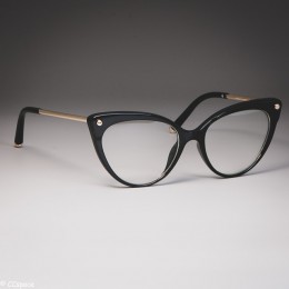 45651 kocie oko ramki okularów z tworzywa sztucznego tytanu kobiety trendy nit style moda komputerowe okulary optyczne