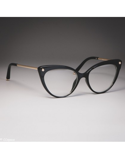 45651 kocie oko ramki okularów z tworzywa sztucznego tytanu kobiety trendy nit style moda komputerowe okulary optyczne