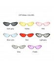 Śliczne Sexy retro okulary kocie oko kobiety małe czarne przezroczyste różowe 2019 trójkąt Vintage tanie okulary przeciwsłoneczn