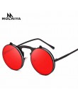 2019 moda klasyczne mężczyźni okrągły etui z klapką okulary Steampunk kobiety Retro koło mała ramka okulary przeciwsłoneczne oku