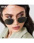 Oulylan okulary przeciwsłoneczne z oprawkami w kształcie wieloboku kobiety w stylu Vintage marka mała ramka metalowe okulary prz