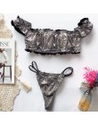Dwuczęściowy strój kąpielowy dla kobiet bikini na wakacje we wzory klasyczny wygodny modny seksowny