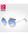 DENISA Vintage okrągłe okulary kobiety mężczyźni 2019 moda okulary bez oprawek Retro różowe okulary kobiety UV400 zonnebril dame